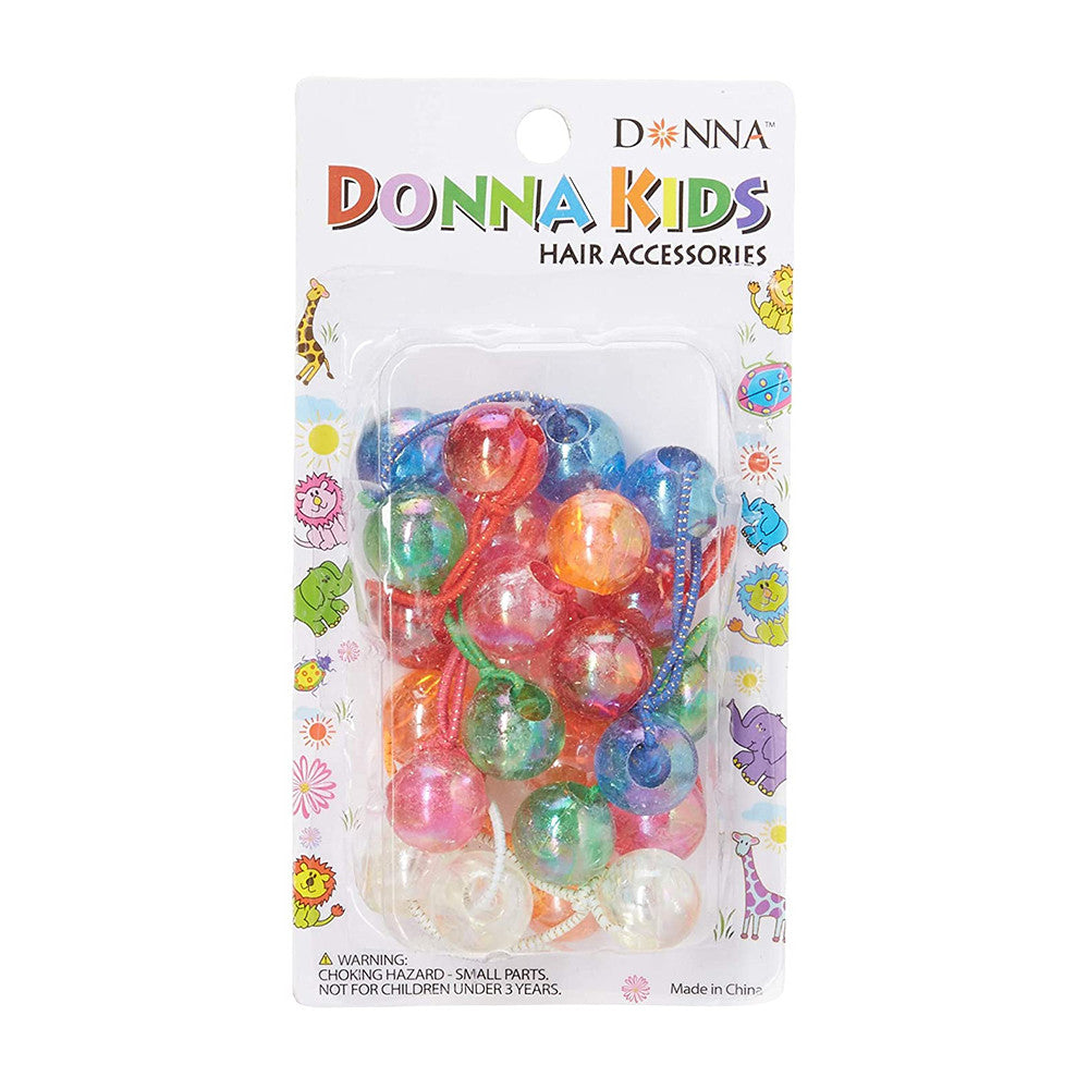 Donna Collection Kids Ponytail Balls for Hair, Assorted, 12 Ea
